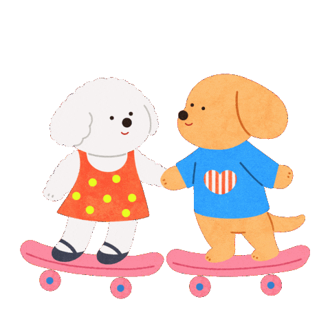 Dog Skating Sticker