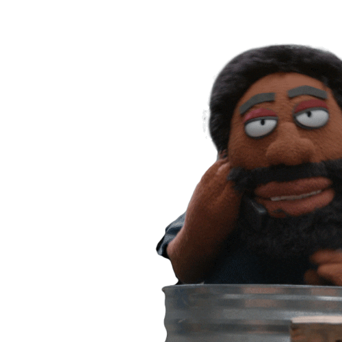Happy Ron Funches Sticker by Crank Yankers for iOS & Android GIPHY