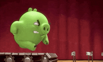 angrybirds running work out angry birds piggy tales GIF