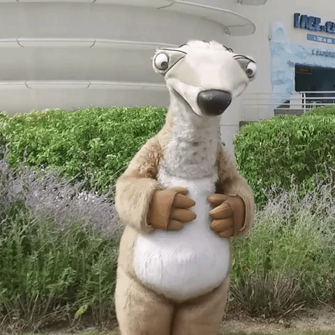 Sid Belly Rub GIF by Futuroscope - Find & Share on GIPHY