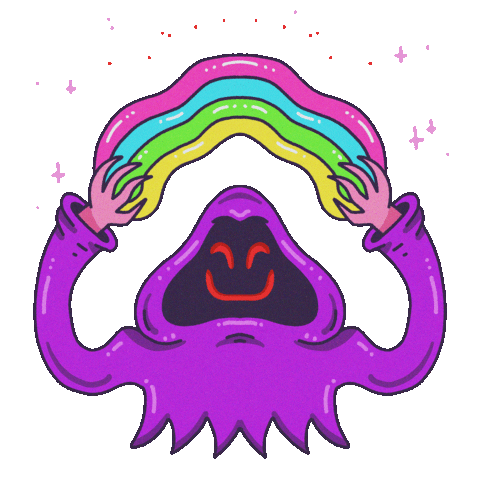 Black Magic Rainbow Sticker by Wizardofbarge