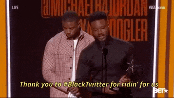 black panther thank you to blacktwitter for riding for us GIF by BET Awards