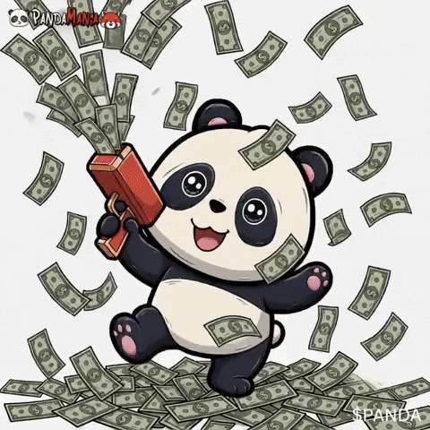 Make It Rain Panda GIF by PandaMania