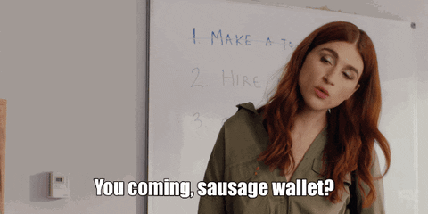 sausage-wallet meme gif
