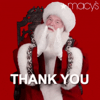 santa claus thank you GIF by Macy's