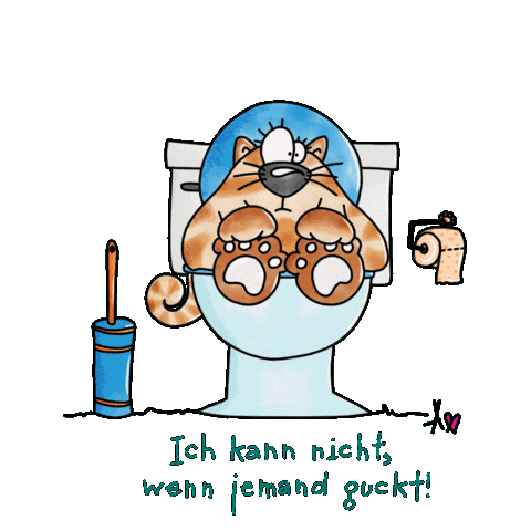 Cat Toilet Sticker by Moepsel