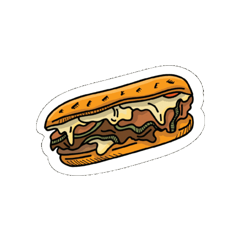 Hungry Philly Cheesesteak Sticker by visitphilly