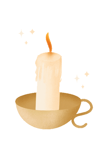 Candle Bougie Sticker by Luckycomanimale