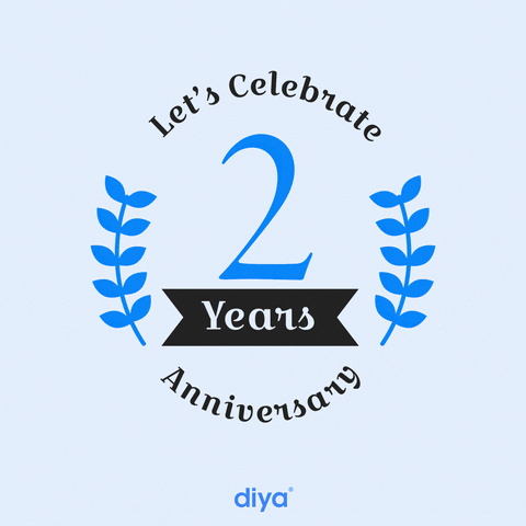 Two Years Work Anniversary GIF by DiyaUA