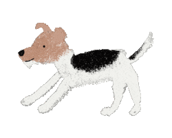 Wire Fox Terrier Puppy Sticker