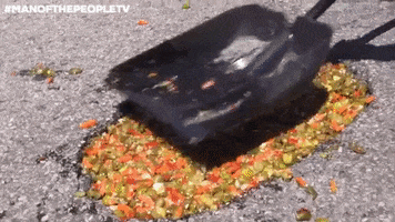 filling man of the people GIF by Man Of The People with Pat Tomasulo