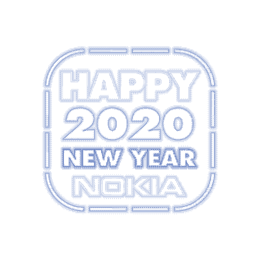 Happy New Year Neon Sticker by Nokia Mobile
