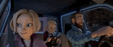 road trip sigh GIF by The Little Vampire