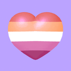 Lesbian pride flag heart