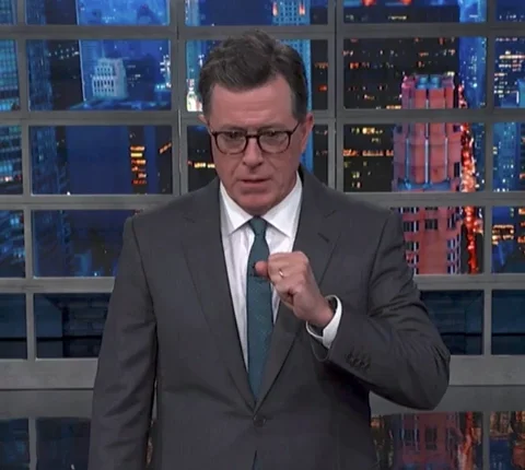 Throw Up Stephen Colbert GIF by MOODMAN