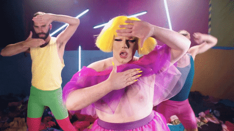 Funny Gay Dance Pink Background GIF