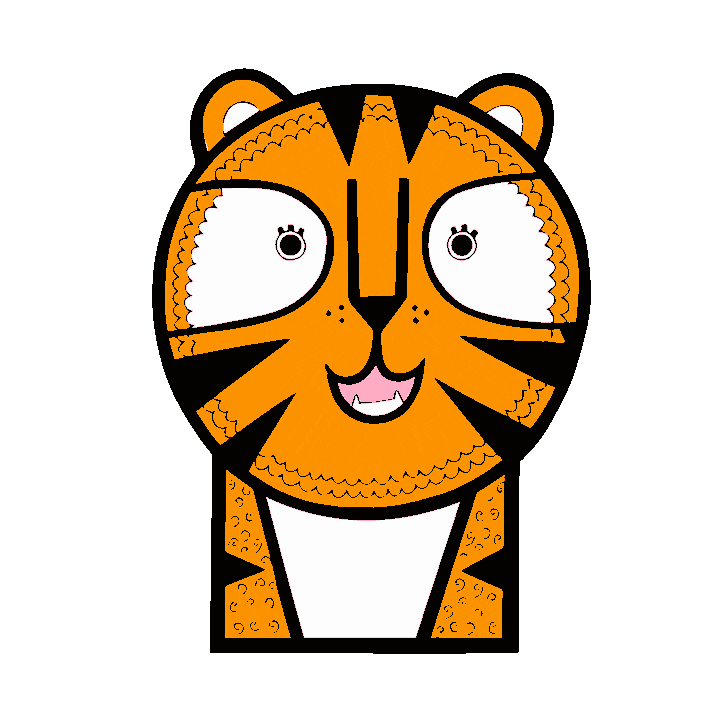Tiger Roarsome Sticker by Dinoski