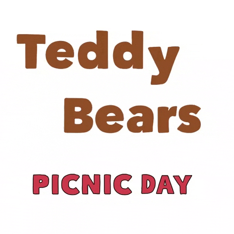 KyoK typography holiday bear teddy GIF