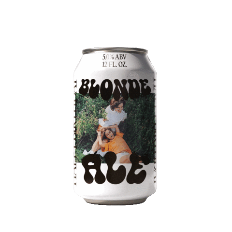 Can Design Blonde Ale Sticker by Eliqs