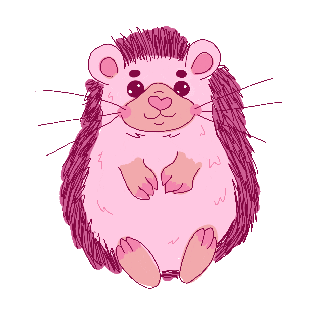 Hedgehog Polly Sticker by Pollygone Illustration