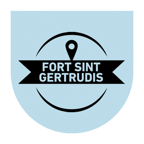 Hier Locaties - Fort St. Gertrudis Sticker