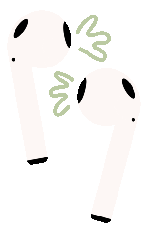 Diversion Earphones Sticker by Claudia Richardson