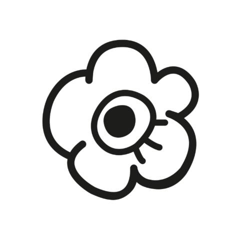 Pizza Flower Sticker