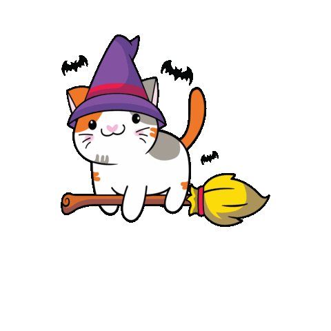 Trick-Or-Treat Cat Sticker by Petique, Inc.