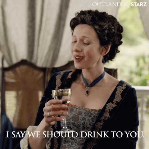 Caitriona Balfe Cheers GIF by Outlander