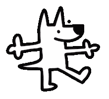 Dog Coming Sticker