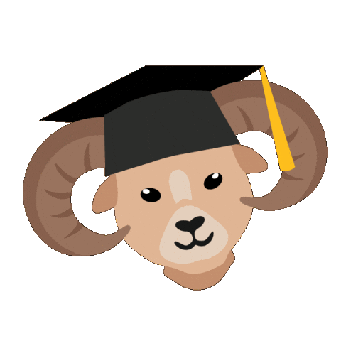 Csu Rams Graduation Sticker by Colorado State University