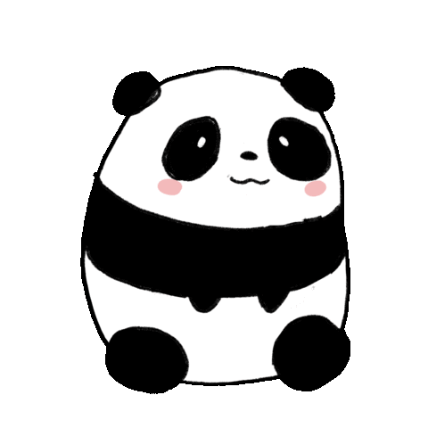 Tired Panda Bear Sticker by Kevin the Angry Boi