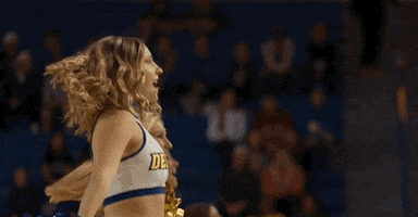 Blue And Gold Dance GIF by Delaware Blue Hens
