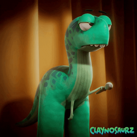 claynosaurz meme dinosaur mic drop dinosaurs GIF