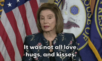 Nancy Pelosi Hugs And Kisses GIF by GIPHY News