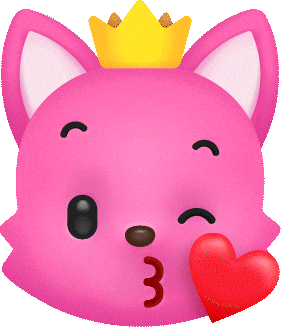 Kiss Sticker by Pinkfong