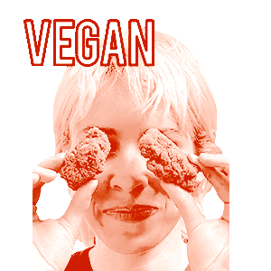 Girl Face Sticker by Essential Vegan