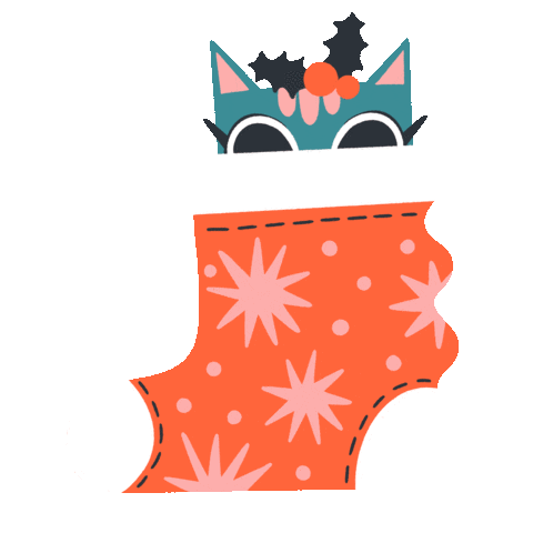 Cat Christmas Sticker by Cryptid Creative