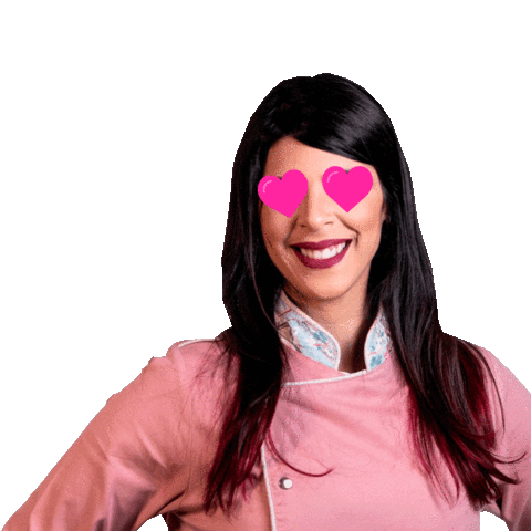 Heart Pink Sticker by Marcela Soares Doces