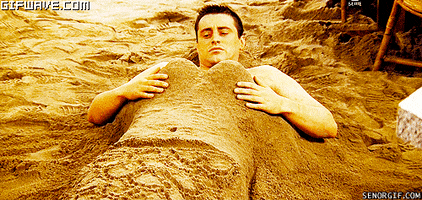 joey tribbiani sand GIF