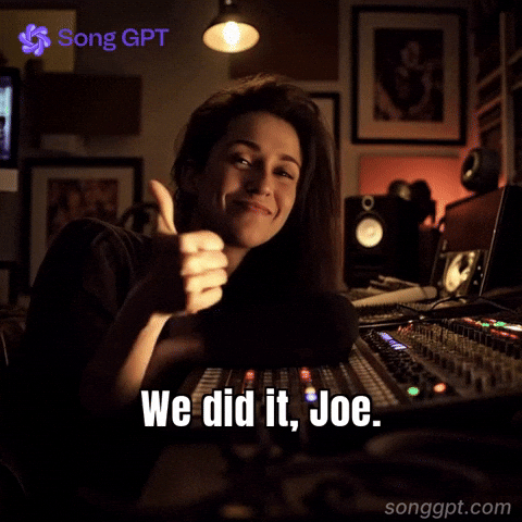 We Did It Success GIF by SongGPT