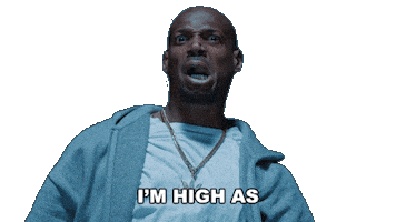 Im High Sticker by Scary Movie