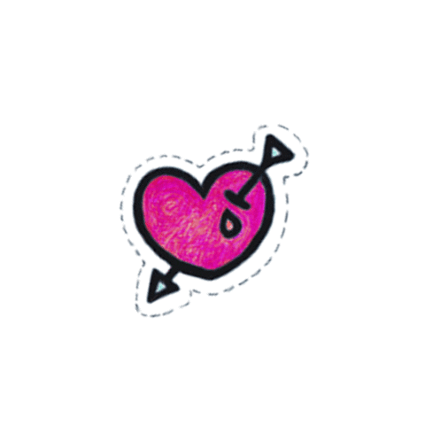 In Love Heart Sticker by gonchihouses