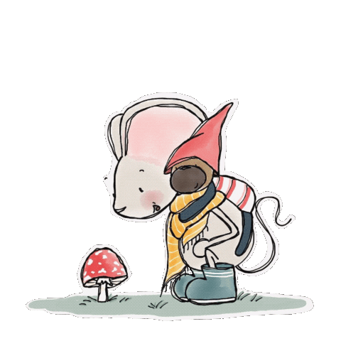 Mouse Mushroom Sticker by Thuis bij Muis