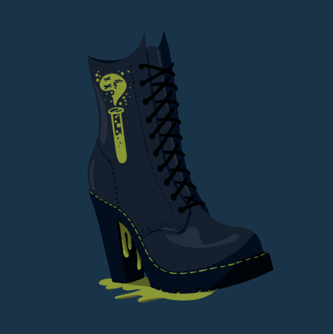 LaPageDeCam blue green shoes cyberpunk GIF