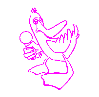 Pink Duck Sticker