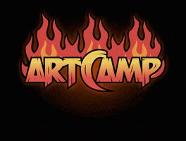 artcamp fire heat camp campfire GIF