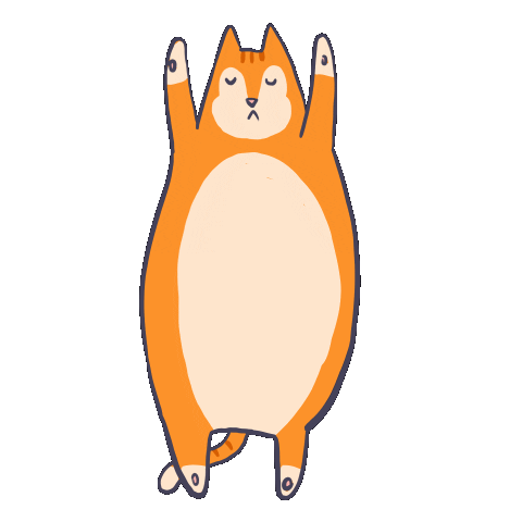 Fat Cat Wiggling Sticker by Nicole Almendrada