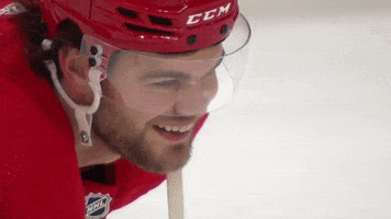 Red Wings Smile GIF by Bally Sports Detroit
