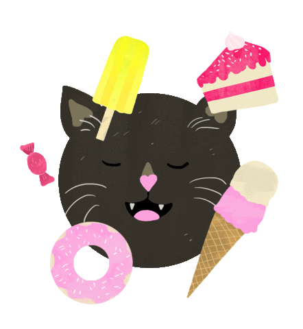 Hungry Ice Cream Sticker by Lara Paulussen